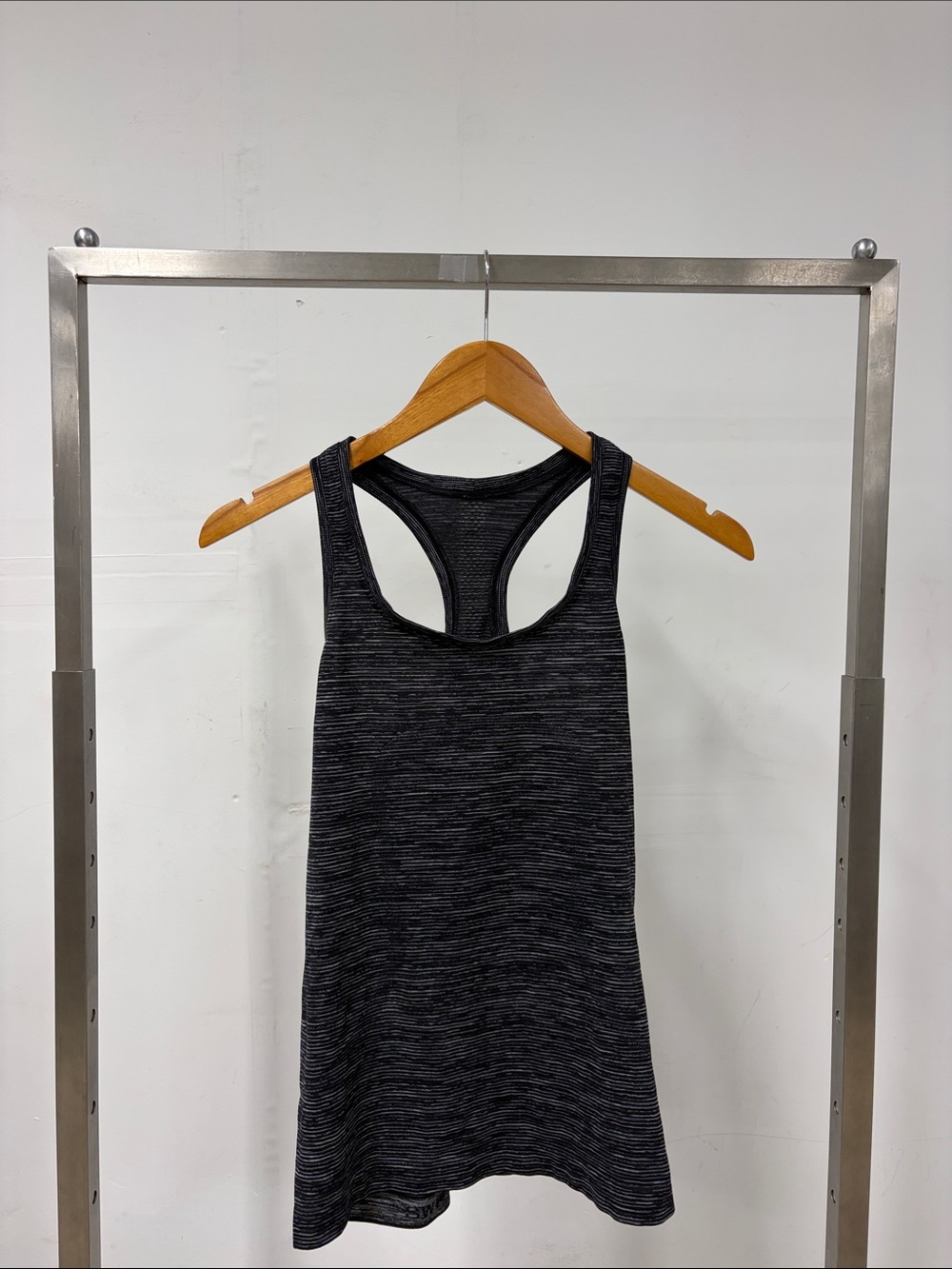Lululemon Heathered Black White/Space Dye Tank